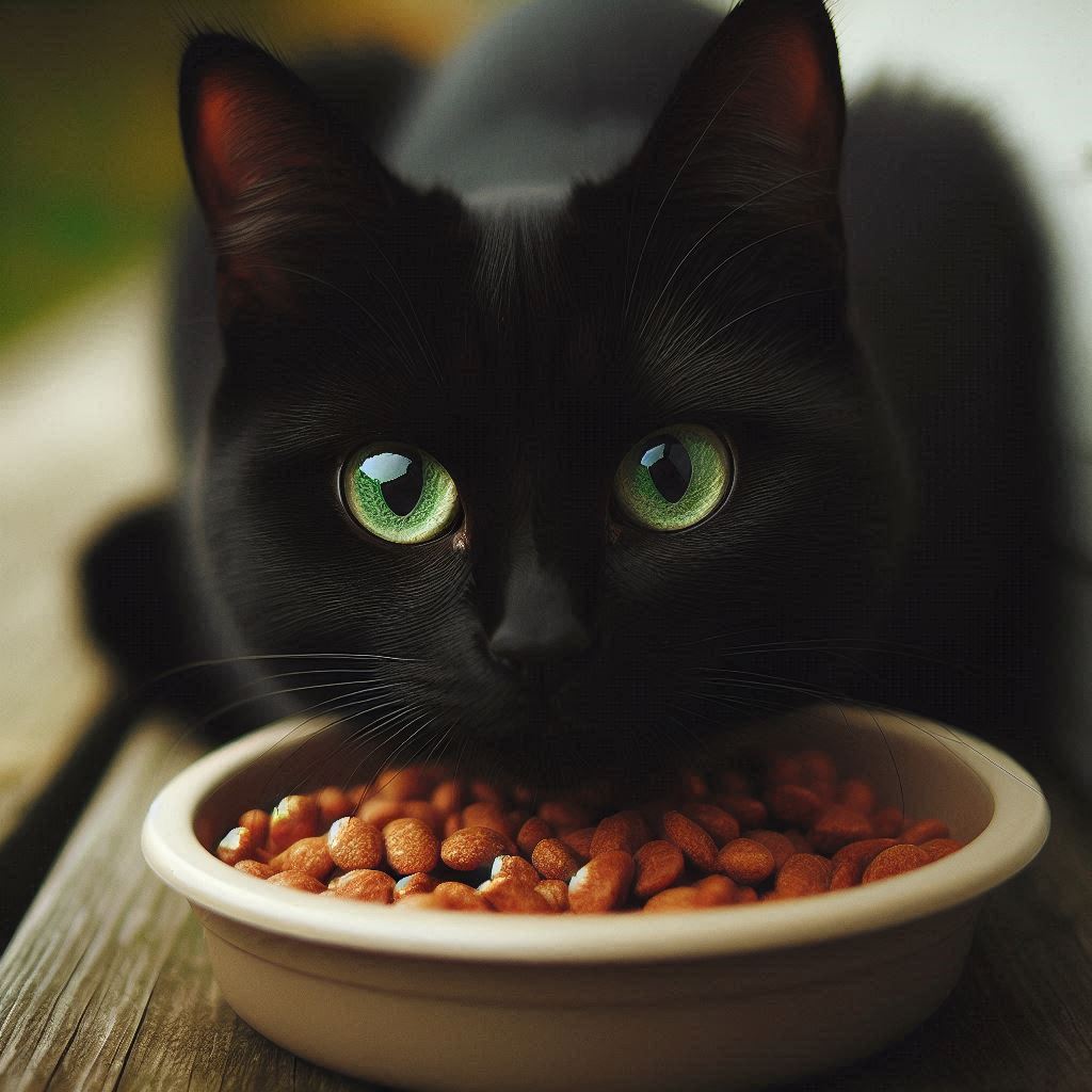 Мурзик ест любимую еду